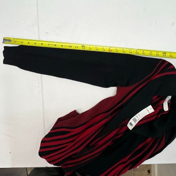 NY Collection Petite Striped Open-Front Cardigan women’s PS - Picture 7 of 9